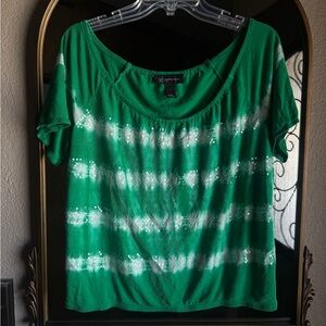 INC Sequin Tie Dye Top